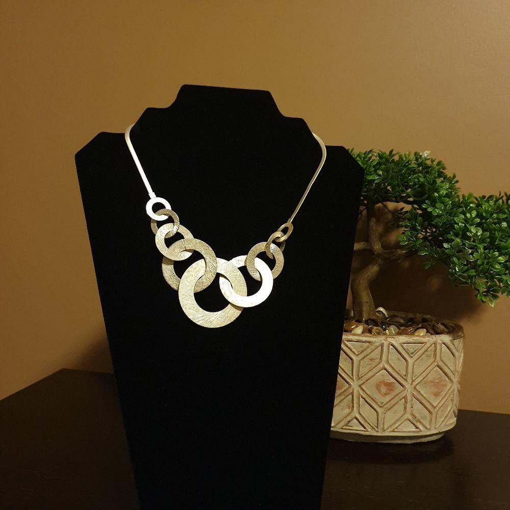 NWOT Silver Circled necklace